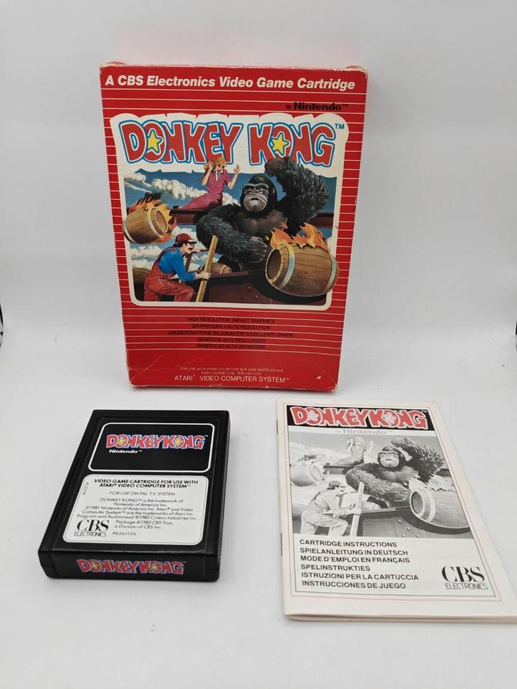 Donkey Kong Atari 2600 CIB, Spelcomputers en Games, Games | Atari, Zo goed als nieuw, Overige modellen, Avontuur en Actie, 1 speler