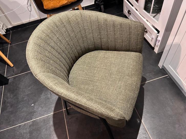 4x Leen Bakker Eetkamerstoelen 'Luigi', Huis en Inrichting, Stoelen, Zo goed als nieuw, Vier, Stof, Overige kleuren, Ophalen