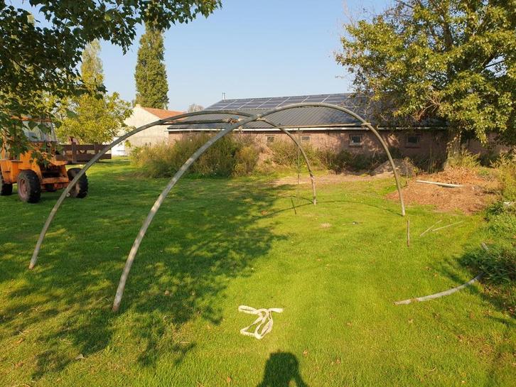 Bogenkas,tuinderskas,plantenkas,tunnelkas,boogkas, volière, Tuin en Terras, Kassen, Gebruikt, Staal, Glas, Ophalen