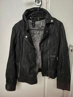 Zwart lederen bikers jasje van GIPSY. ( maat medium ), Ophalen, Zo goed als nieuw, Maat 38/40 (M), Zwart