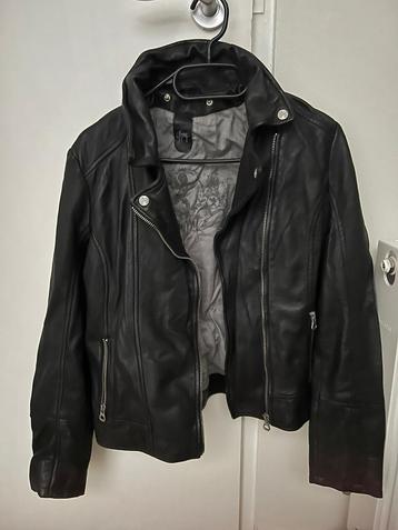 Zwart lederen bikers jasje van GIPSY. ( maat medium ) beschikbaar voor biedingen