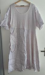 Linnen tuniek roze/wit, Ophalen, Zele, Blouse of Tuniek, Zo goed als nieuw