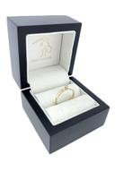 14 Karaat Gouden Solitair Ring Cubic Zirkonia, -, -, Ophalen of Verzenden, Zo goed als nieuw