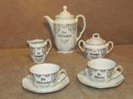 MOOI ANTIEK VERZILVERD PORSELEIN BRUID SERVIES, Antiek en Kunst, Ophalen of Verzenden