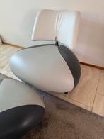 Leolux Set Pallone met voetenbank, Ophalen, Zo goed als nieuw, 75 tot 100 cm, Leer