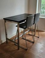 Bartafel (Ikea UTBY) + 2 barkrukken (Ikea VOLFGANG), Ophalen, Zo goed als nieuw