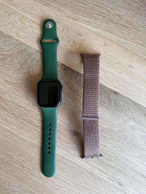 Apple Watch serie 7 41mm, Sieraden, Tassen en Uiterlijk, Smartwatches, Gebruikt, iOS, Groen, Afstand, Calorieverbanding, Conditie
