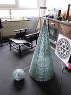 Teepee Brutalist Piramide Glazen Vloerlamp + kleintje, 100 tot 150 cm, Gebruikt, Ophalen, Glas