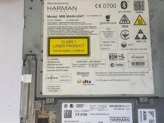 Regelunit Multi Media van een Audi A3, Gebruikt, -, Verzenden, -