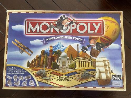 Monopoly Wereldwonder Editie, Hobby en Vrije tijd, Gezelschapsspellen | Bordspellen, Zo goed als nieuw, Een of twee spelers, Vijf spelers of meer