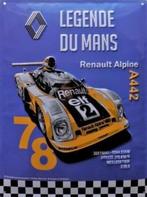 Le Mans Renault Alpine relief metalen reclamebord wandbord, Verzamelen, Nieuw, Reclamebord, Ophalen of Verzenden
