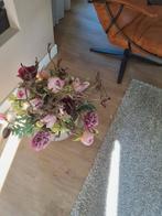 Bloempot met zijde bloemen., Ophalen