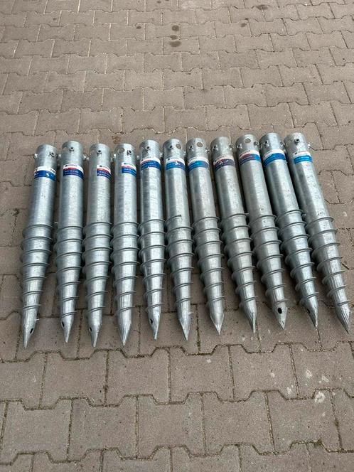 11 schroefpalen 89x800 met montageplaten, Doe-het-zelf en Verbouw, IJzerwaren en Bevestigingsmiddelen, Nieuw, Overige typen, 250 mm of meer