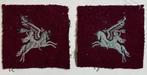 Britse Airborne Paratroopers Pegasus mouwemblemen (set), Ophalen of Verzenden, Landmacht, Engeland, Embleem of Badge