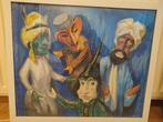 Kleurrijk schilderij Klaas Pijlman, Ophalen of Verzenden