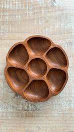 Vintage teak houten schaal monkey platter, Ophalen, Zo goed als nieuw, Rond, Hout