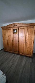 Grote Grenen Kledingkast met Glas lees beschrijving!, Ophalen, Gebruikt, 200 cm of meer, Glas
