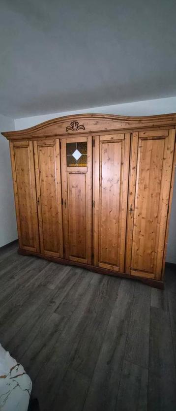 Grote Grenen Kledingkast met Glas lees beschrijving! beschikbaar voor biedingen