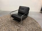 FSM Gabo Relaxfauteuil zwart leer Design Stoel Voetenbank, Huis en Inrichting, Fauteuils, Nieuw, Ophalen of Verzenden, Leer, 75 tot 100 cm