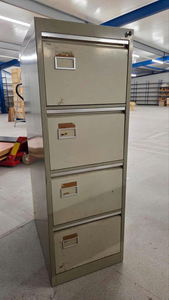 Oude archiefkast met 4 laden, Huis en Inrichting, Kasten | Lockerkasten, Gebruikt, Ophalen