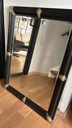 Zwarte spiegel met facet geslepen rand - 85x110cm, Huis en Inrichting, Woonaccessoires | Spiegels, Gebruikt, 100 tot 150 cm, Ophalen of Verzenden