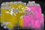 27 zakjes marabou large feathers yellow en pink vliegvissen, Watersport en Boten, Hengelsport | Vliegvissen, Nieuw, Overige typen