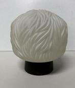 W5 vintage mid Century witte plafondlamp gevlamd patroon, Ophalen of Verzenden, Zo goed als nieuw, Glas, Art deco