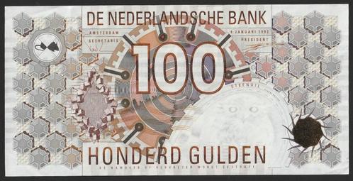 100 gld 1992 1074957879 (steenuil) pracht exemplaar, Postzegels en Munten, Bankbiljetten | Nederland, 100 gulden, Ophalen of Verzenden