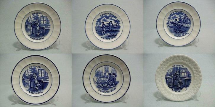 Catsrijmen - PR - 6 borden, Antiek en Kunst, Antiek | Servies los, Ophalen