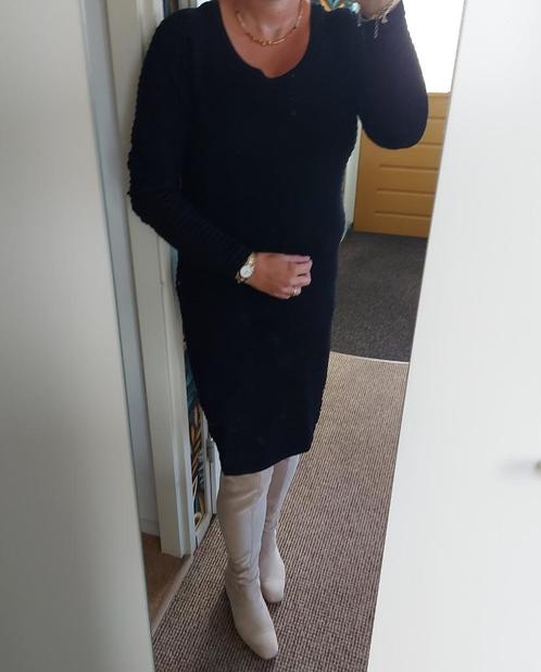 Hema jurk zwart M, Kleding | Dames, Jurken, Gedragen, Maat 38/40 (M), Zwart, Knielengte, Ophalen of Verzenden