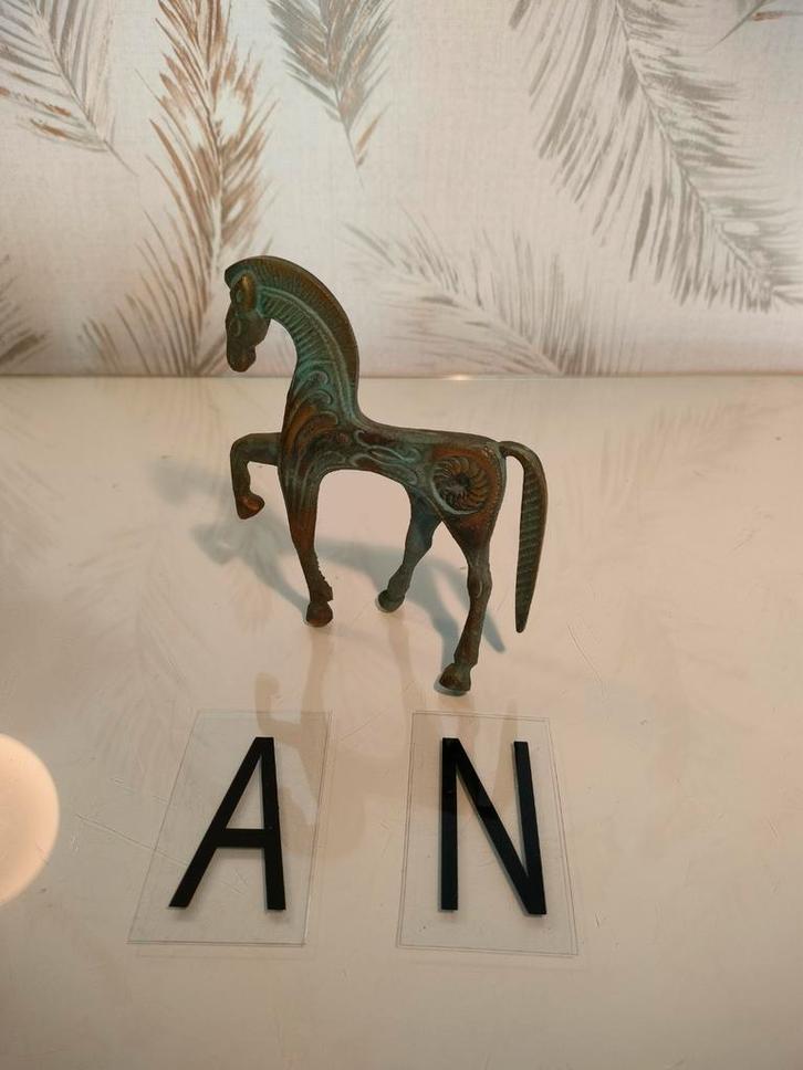 Grieks bronzen paard beeld, Antiek en Kunst, Kunst | Beelden en Houtsnijwerken, Ophalen of Verzenden