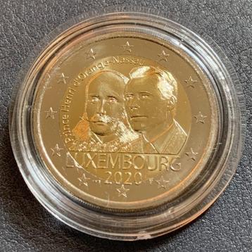 2 Euro Luxemburg 2020 BU (Prins Hendrik) met muntteken KNM beschikbaar voor biedingen