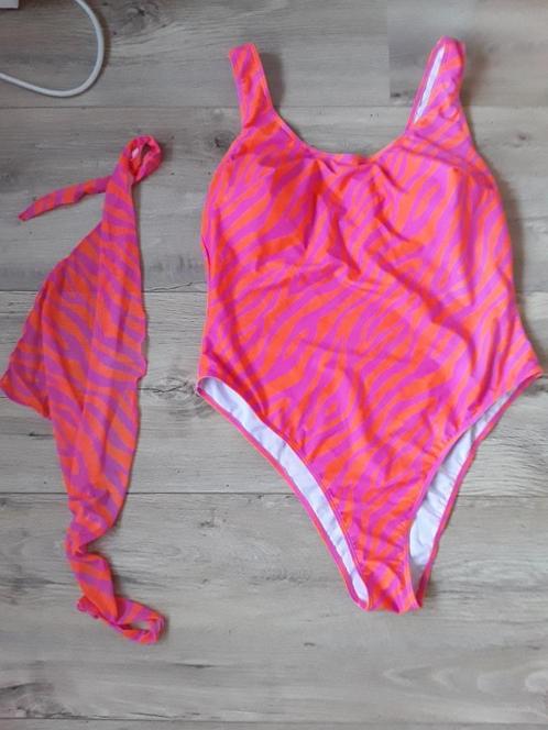 Shein Curve Roze/Oranje Badpak Met Zebraprint Maat 3XL, Kleding | Dames, Badmode en Zwemkleding, Nieuw, Badpak, Oranje, Ophalen of Verzenden