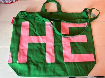 Hema limited edition strandtas groen/roze beschikbaar voor biedingen