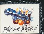 Sticker: Veronica - Dwars door je radio, Ophalen of Verzenden, Zo goed als nieuw, Film, Tv of Omroep
