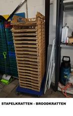20 stuks stapelbare broodkratten met opklapbare metalen beug, Ophalen, Gebruikt, 40 tot 60 cm, 50 tot 75 cm