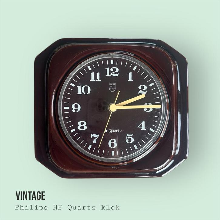 Mooie vintage Philips wandklok uit de jaren 70’s, Huis en Inrichting, Woonaccessoires | Klokken, Zo goed als nieuw, Ophalen