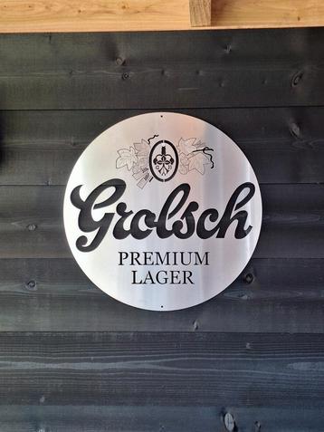 Grolsch Logo RVS - Nieuw - 50cm  beschikbaar voor biedingen