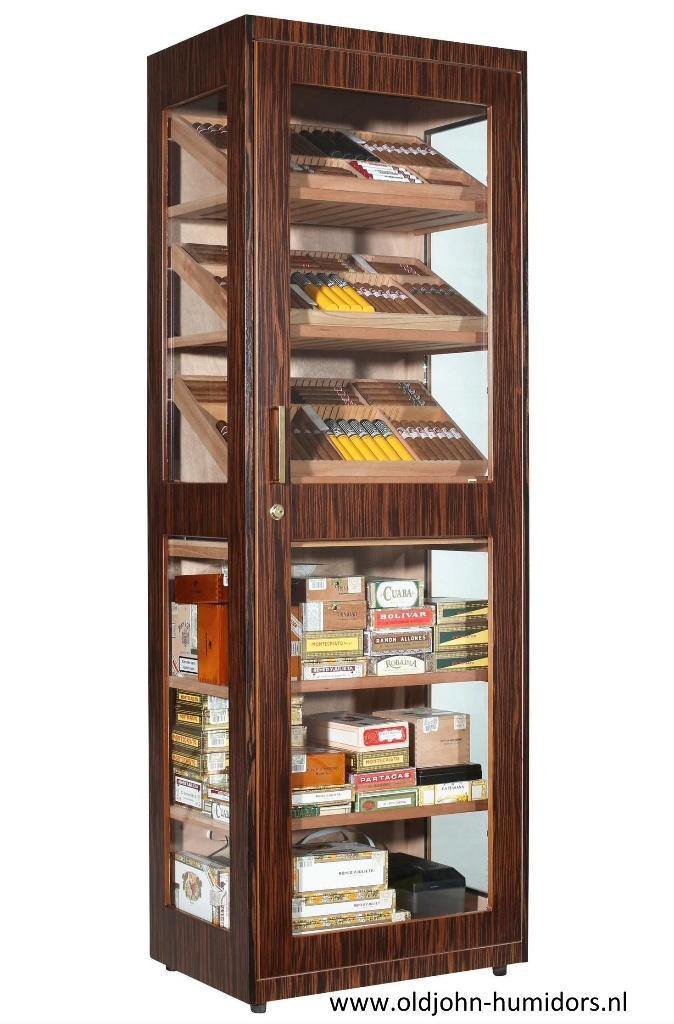 HUMIDOR KAST ADORINI CAPRI DELUXE EBBEN ELCTR BEVOCHTER h194, Verzamelen, Rookartikelen, Aanstekers en Luciferdoosjes, Nieuw, Tabaksdoos of Verpakking