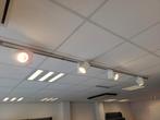 Witte spanning rail met 4 led spots, Huis en Inrichting, Lampen | Plafondlampen, Ophalen of Verzenden, Zo goed als nieuw