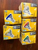 Partij PAR 38 lampen 80W E27 diverse kleuren, Ophalen, GE, Zo goed als nieuw, Info@gsn.nl