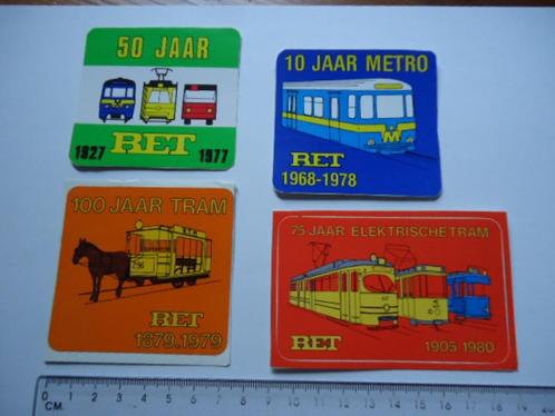 sticker RET tram bus oud rotterdam 1977 metro vintage, Verzamelen, Stickers, Zo goed als nieuw, Bedrijf of Vereniging, Verzenden