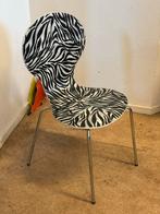 Zebra Print Stoeltje, Zwart, Ophalen of Verzenden, Zo goed als nieuw, Metaal