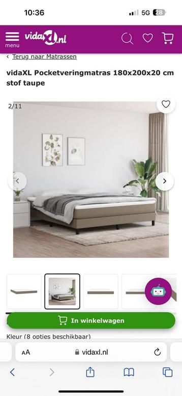 NIEUW IN DOOS - matras 180 x 200 beschikbaar voor biedingen