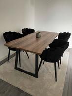 Eric Kuster style schelpstoelen 4 stuks, Huis en Inrichting, Stoelen, Ophalen, Zo goed als nieuw, Zwart, Vier