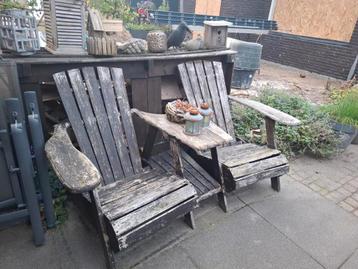 Houten Tuinstoelen Set - loveseat beschikbaar voor biedingen