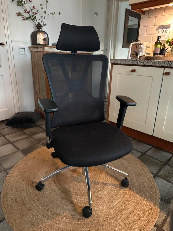 Bureaustoel - kleine reparatie nodig, Huis en Inrichting, Bureaustoelen, Gebruikt, Bureaustoel, Zwart, Ergonomisch, Ophalen