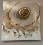 Epoxy Schilderij - Goud, Bruin, Zand - 55x55cm - ZGAN, Ophalen of Verzenden, Zo goed als nieuw