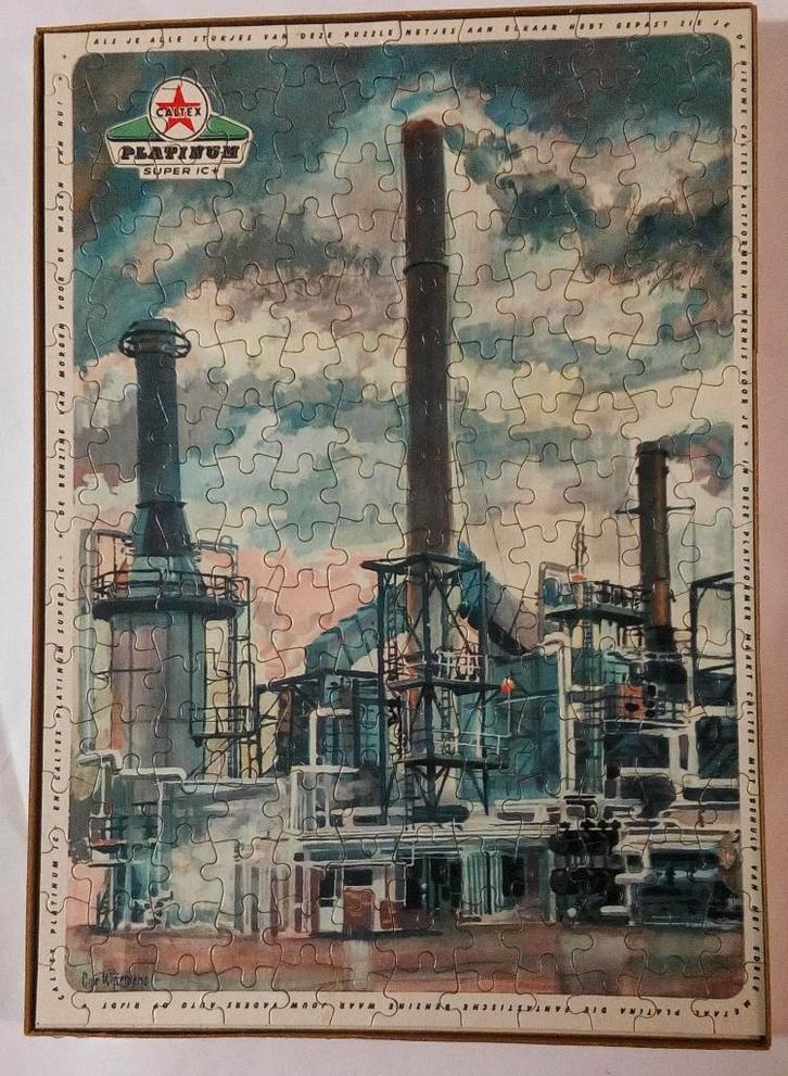 reclamepuzzel  Caltex Koppers Den Haag Cor Wijtemans, Verzamelen, Merken en Reclamevoorwerpen, Zo goed als nieuw, Ophalen of Verzenden