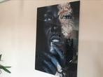 Glasschilderij vrouw 90x60, Huis en Inrichting, Ophalen of Verzenden, Zo goed als nieuw, Schilderij